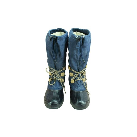 Sorel Snowlion Boots 8 Blue High Shaft Adjustable Waterproof Nylon Rubber - Picture 5 of 9